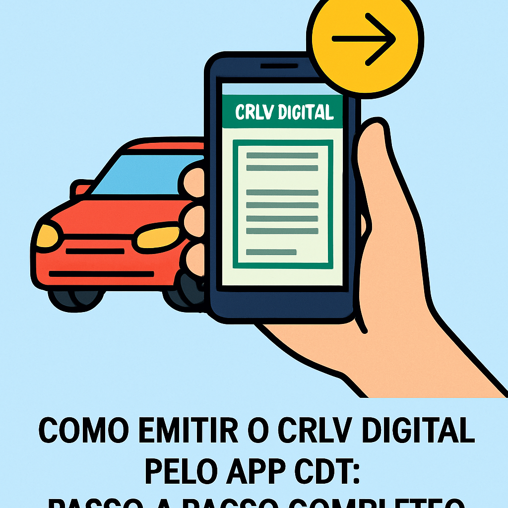 Aplicativo Carteira Digital de Trânsito mostrando o CRLV Digital