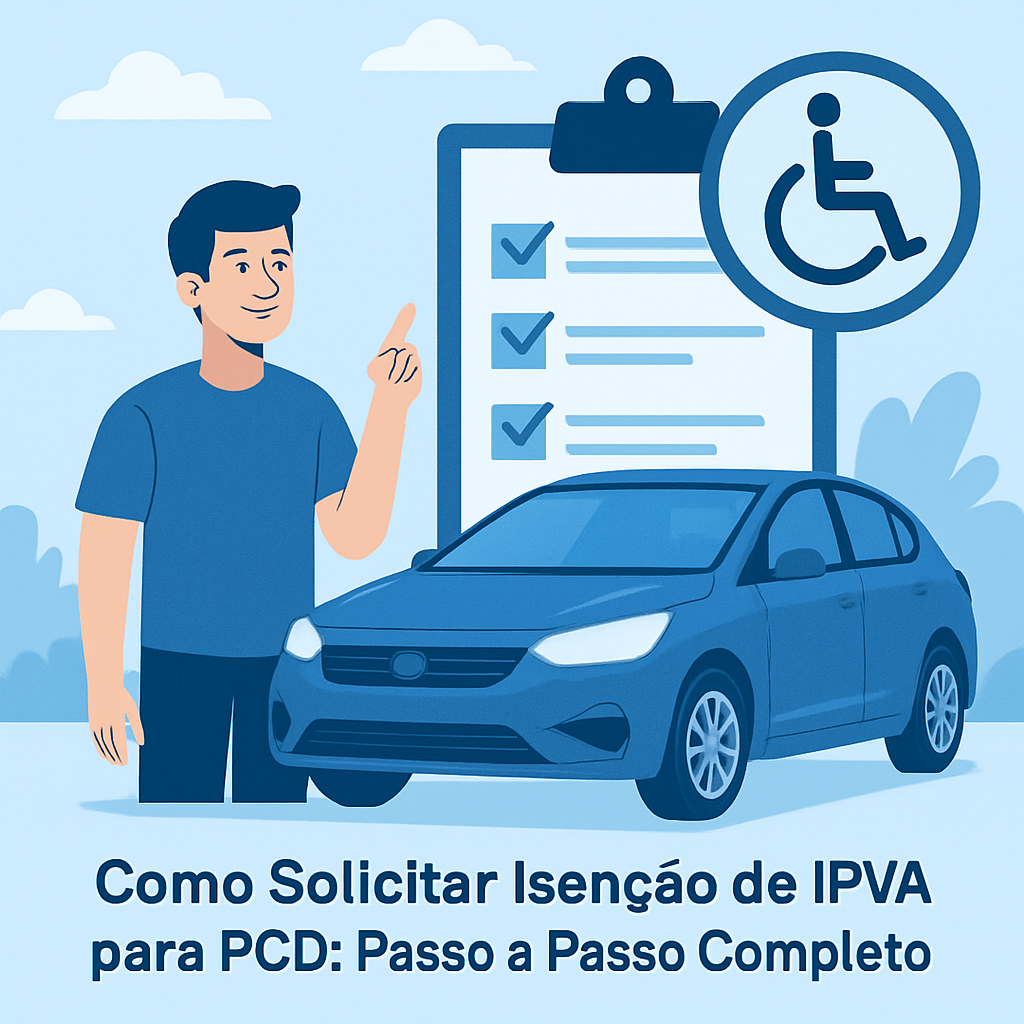 Pessoa com deficiência dirigindo veículo adaptado