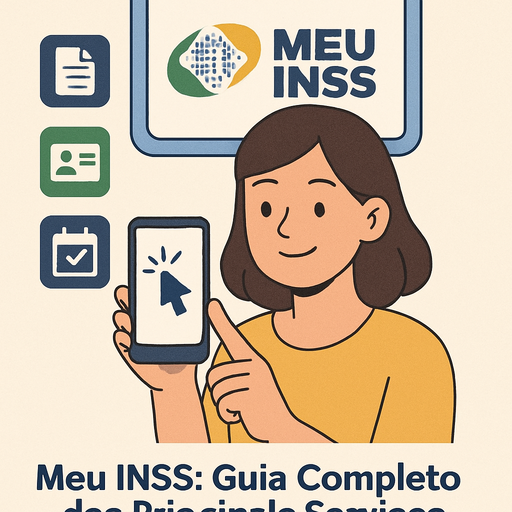 Tela do aplicativo Meu INSS no celular