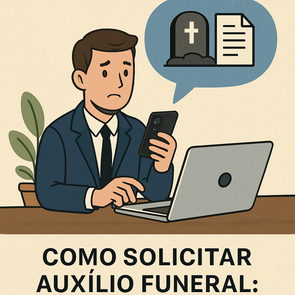 Pessoa preenchendo formulário para solicitar auxílio funeral