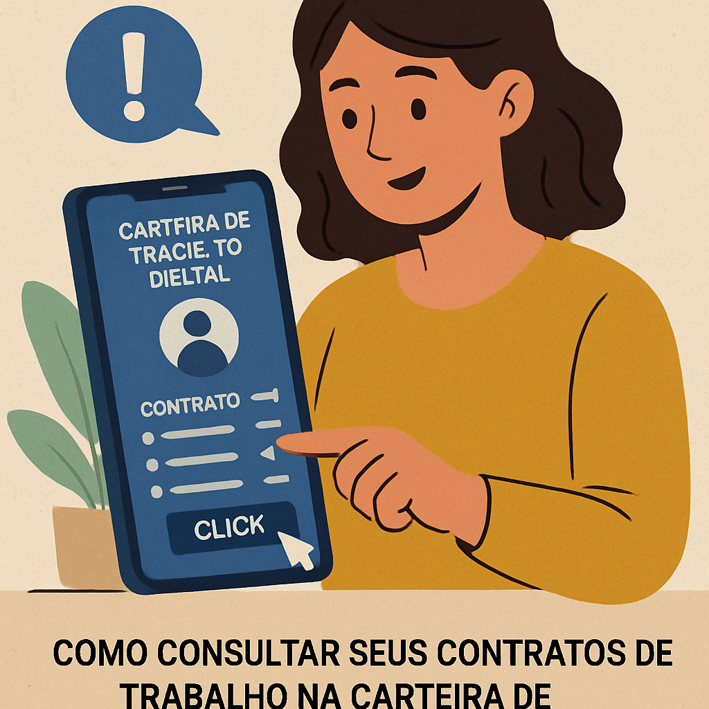 Interface da Carteira de Trabalho Digital no celular