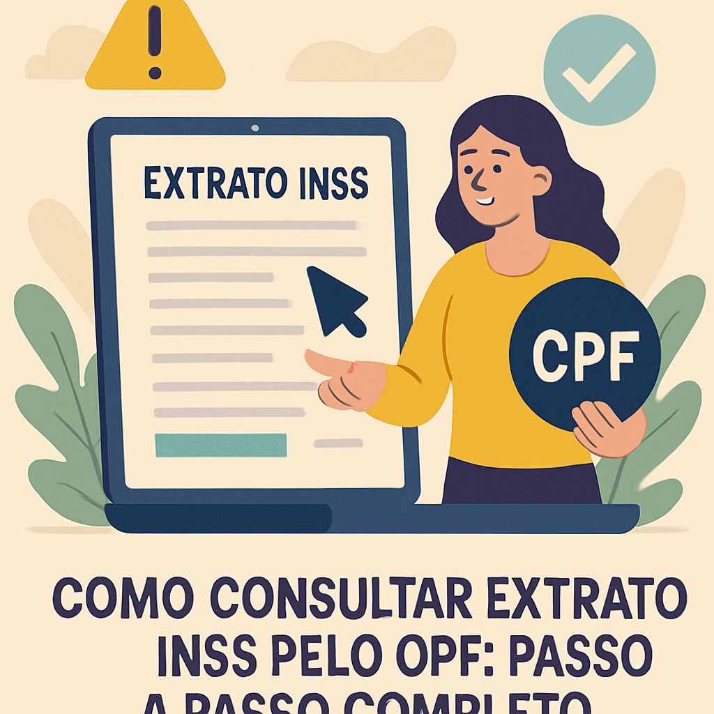 Tela de consulta do extrato INSS pelo CPF