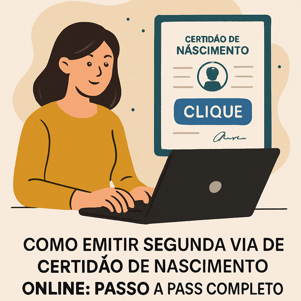 Emissão de segunda via de certidão de nascimento online