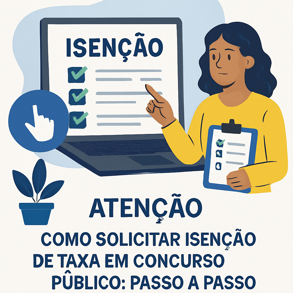 Pessoa preenchendo formulário para isenção de taxa em concurso público