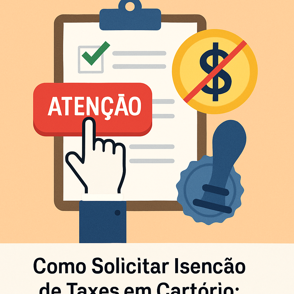 Pessoa solicitando isenção de taxas em cartório